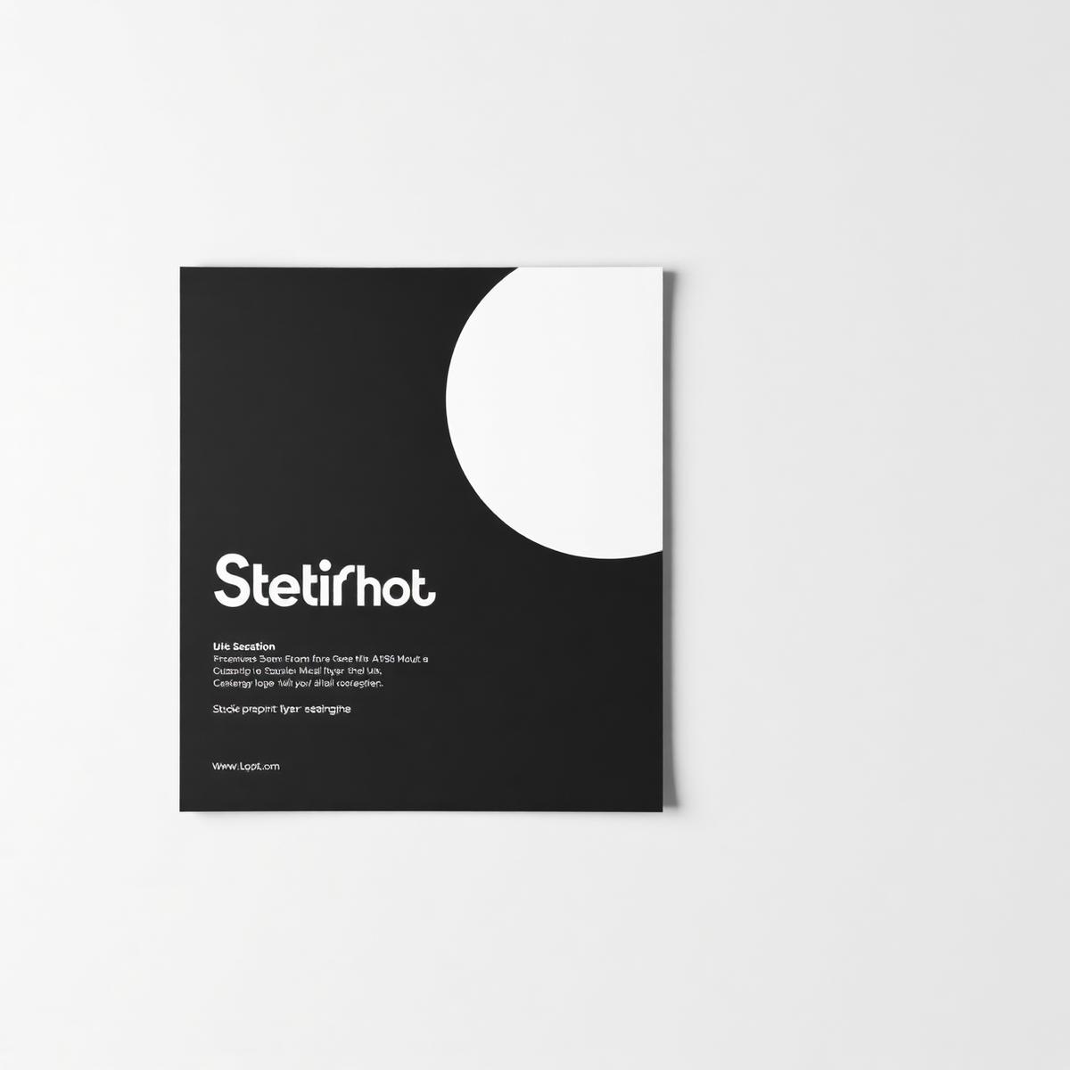 Platzhalter: minimalistisches Flyer-Design in Schwarz-Weiß