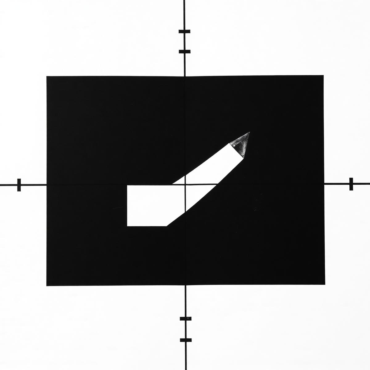 Platzhalter: geometrische Logo-Konstruktion in Schwarz-Weiß