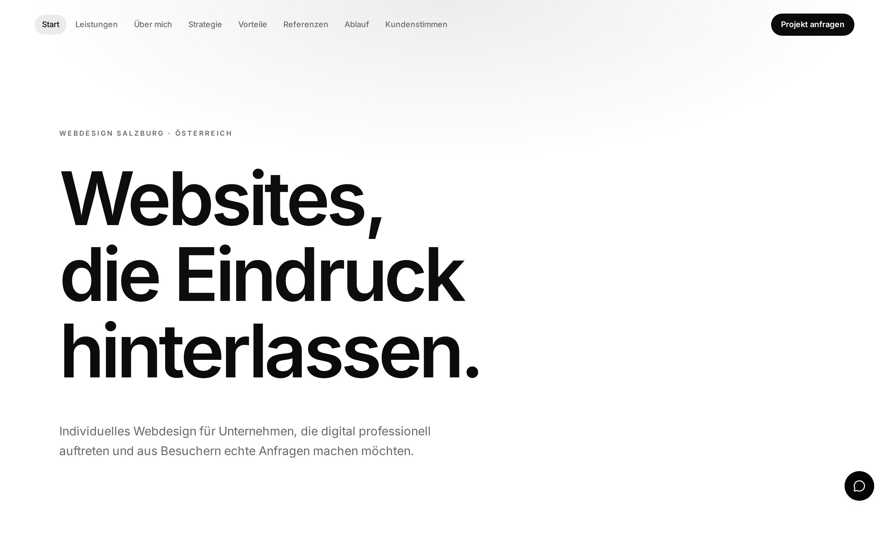 Die Website von Eder Web & Design in der Desktop-Ansicht