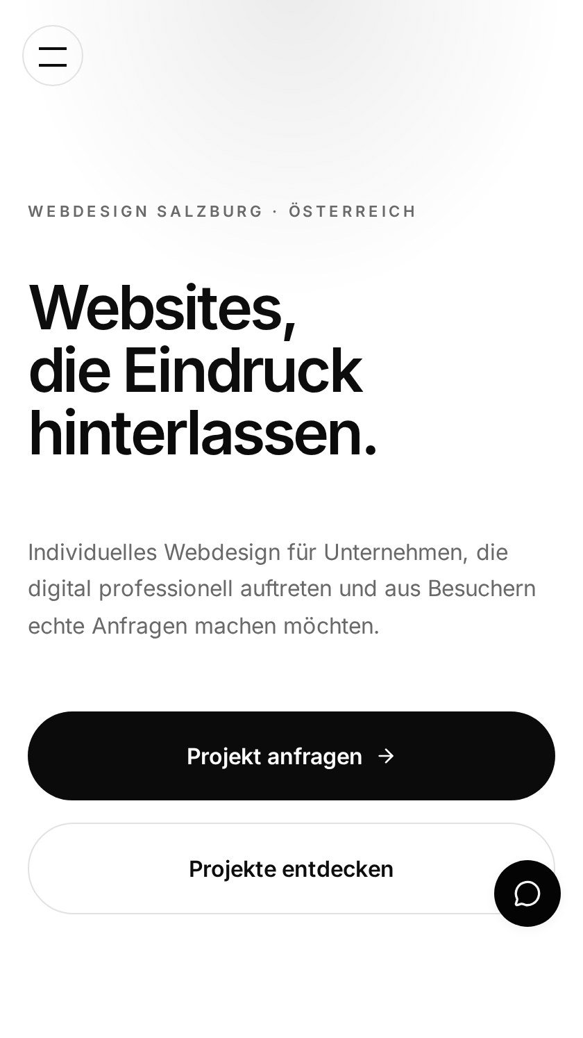 Dieselbe Website in der Smartphone-Ansicht
