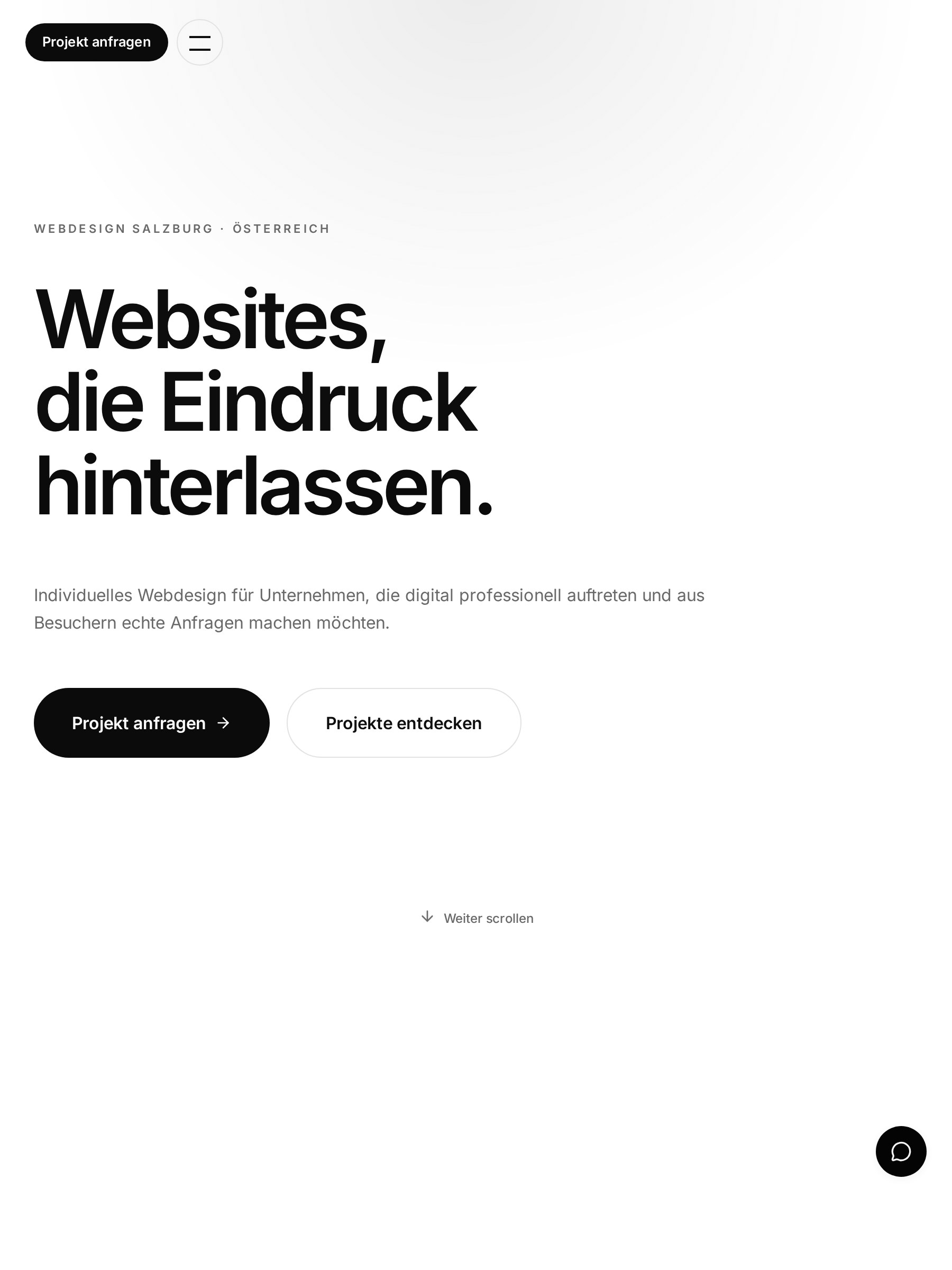 Dieselbe Website in der Tablet-Ansicht